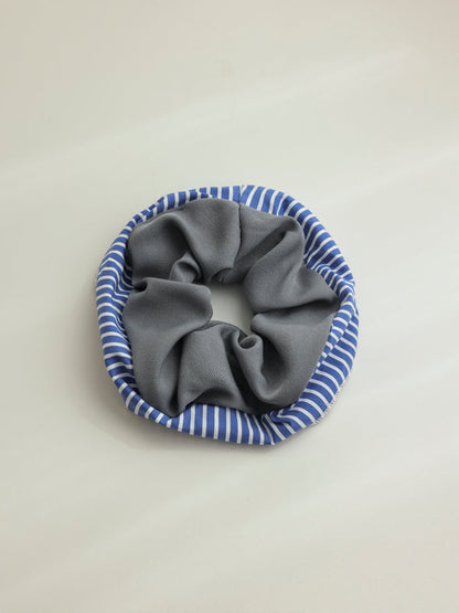Serene Stripes Navy-striped Scrunchie