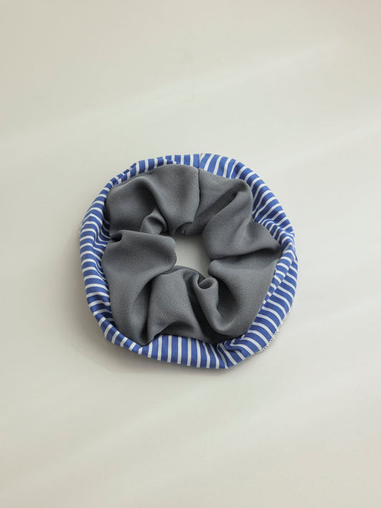 Serene Stripes Navy-striped Scrunchie