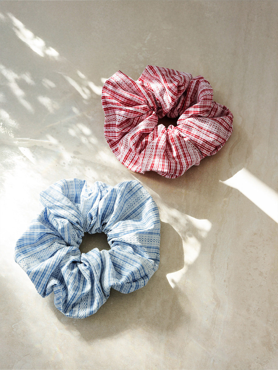 Sweet Lace Blue Scrunchie