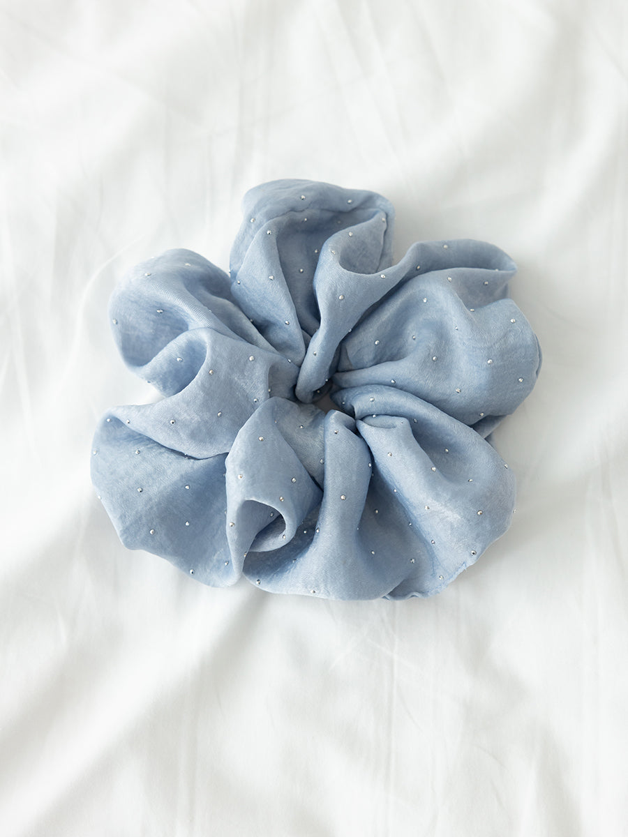 Sparkling Joy Blue Scrunchie