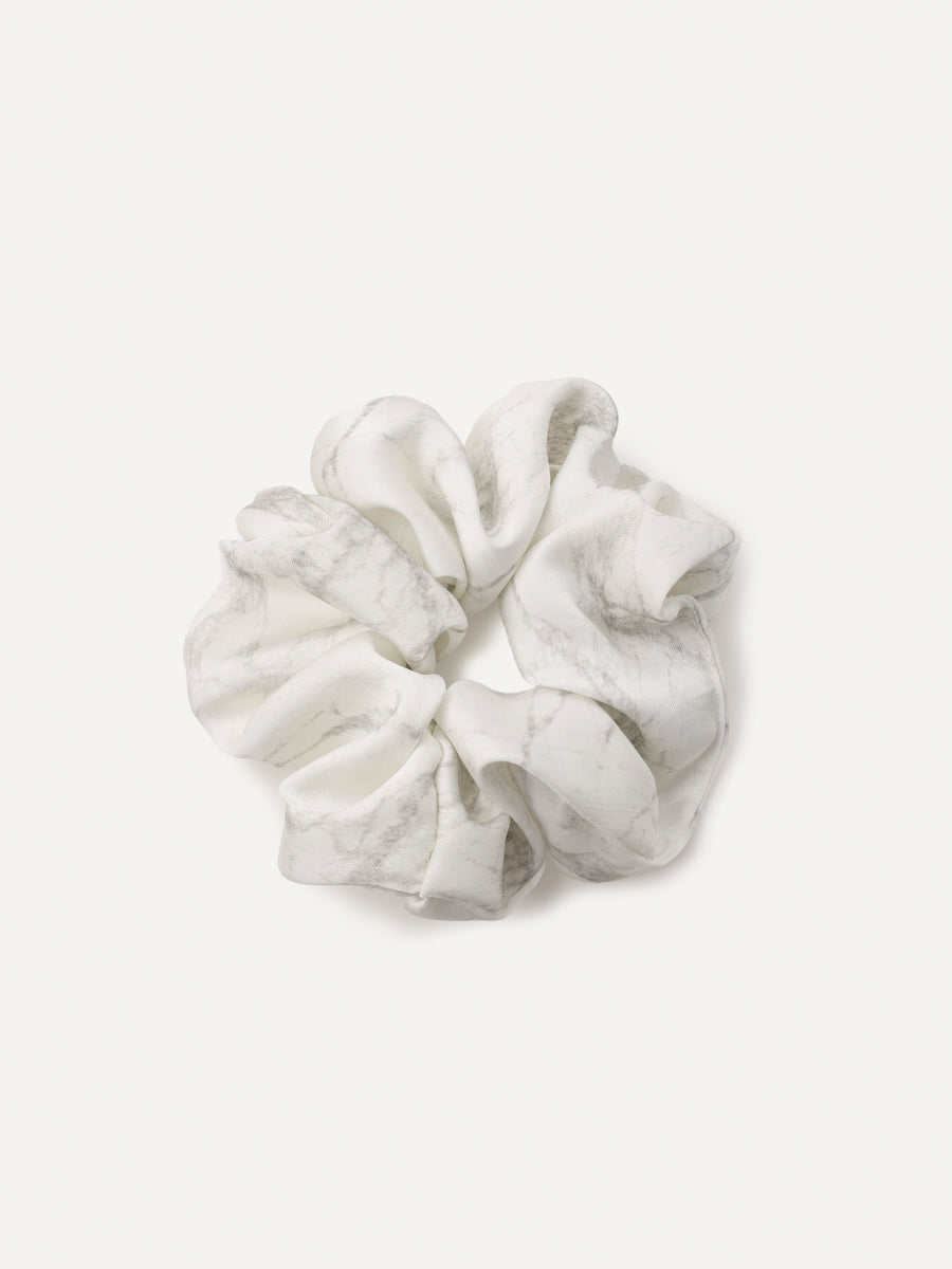 Serene Flow White Scrunchie