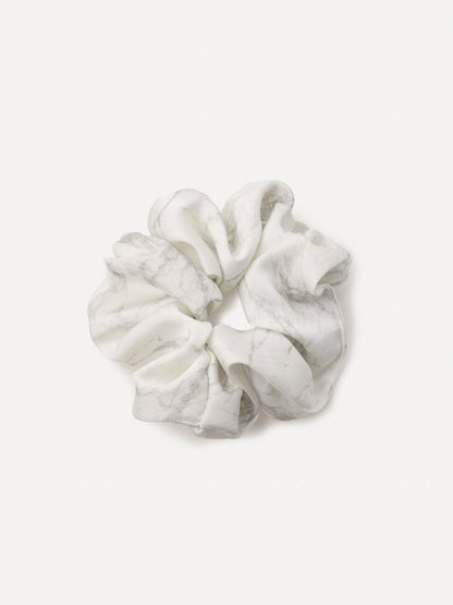 Serene Flow White Scrunchie