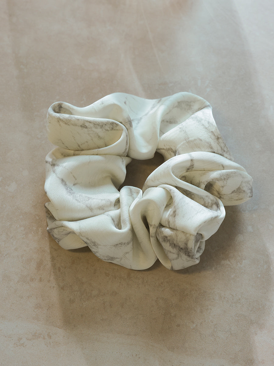 Serene Flow White Scrunchie