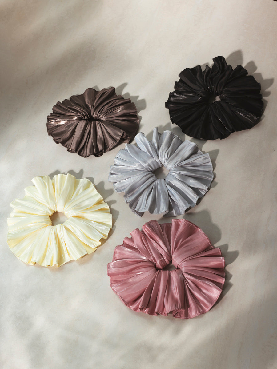 Delicate Wave Light Brown Scrunchie