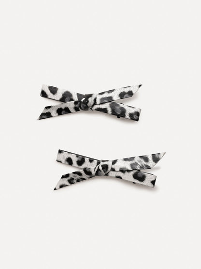 Trendy Charm White Leopard Set Hairpin