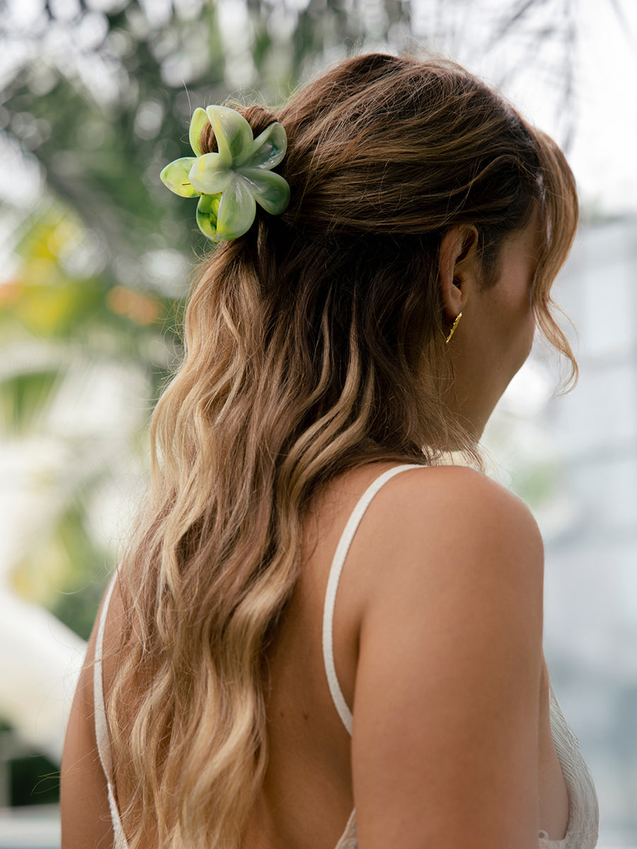 Pastel Petal Green Haarklammer