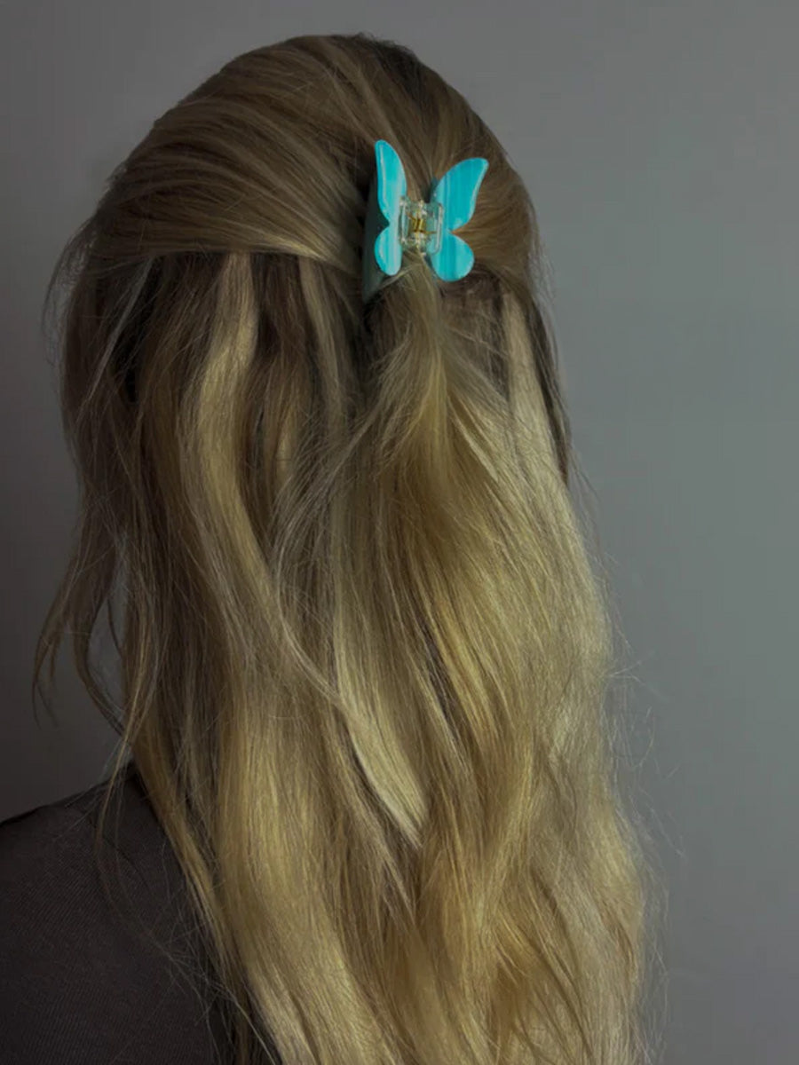 Gleam Butterfly Light Blue Haarklammer