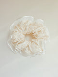 Honey Lace Scrunchie White