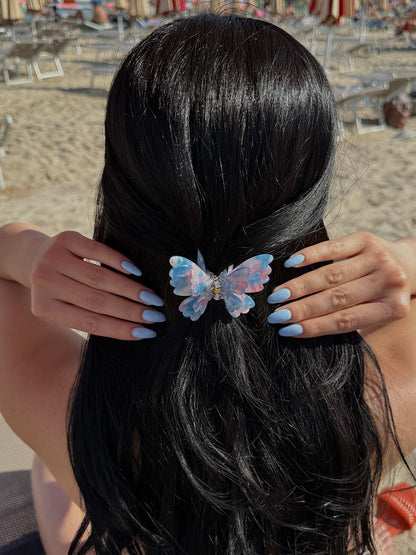 Airy Butterfly Haarklammer Blue-pink