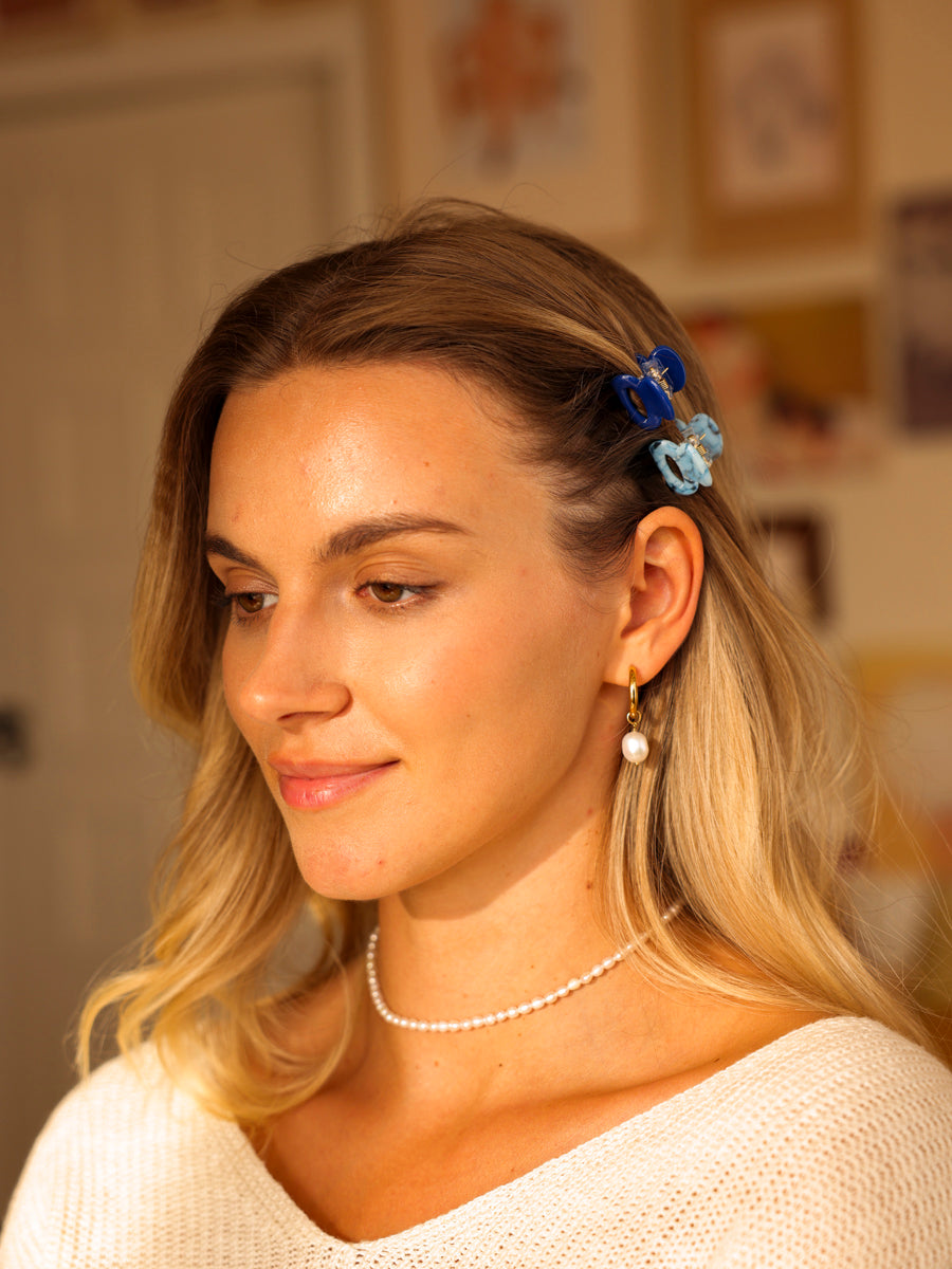 Vibrant Set Mini-Haarklammer Ocean Blue