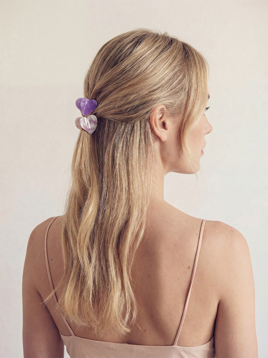 Lovely Set Mini-Haarklammer Purple
