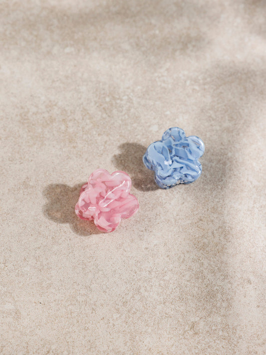 Sweet Petal Set Mini-Haarklammer Dreamy Blue Pink
