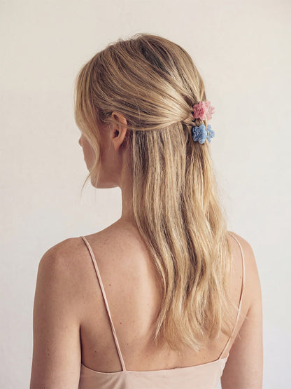 Sweet Petal Set Mini-Haarklammer Dreamy Blue Pink