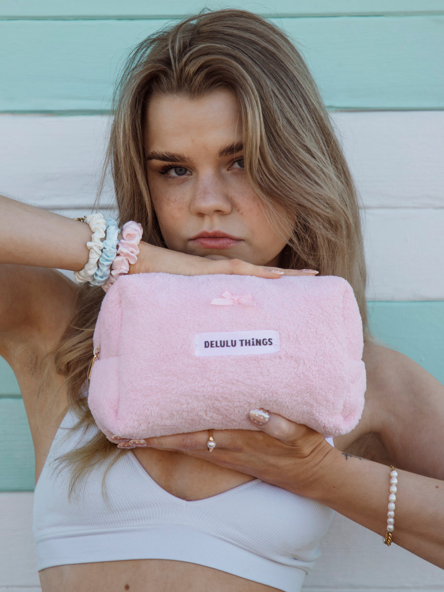 Blissful Pure Silk Medium Scrunchie Cream Pink