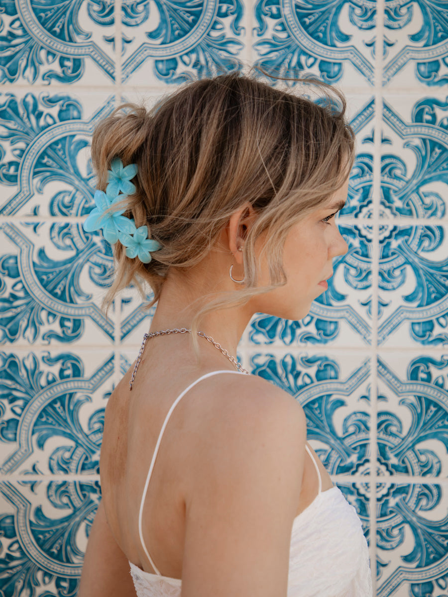 Floral Dream Haarklammer Cream Blue