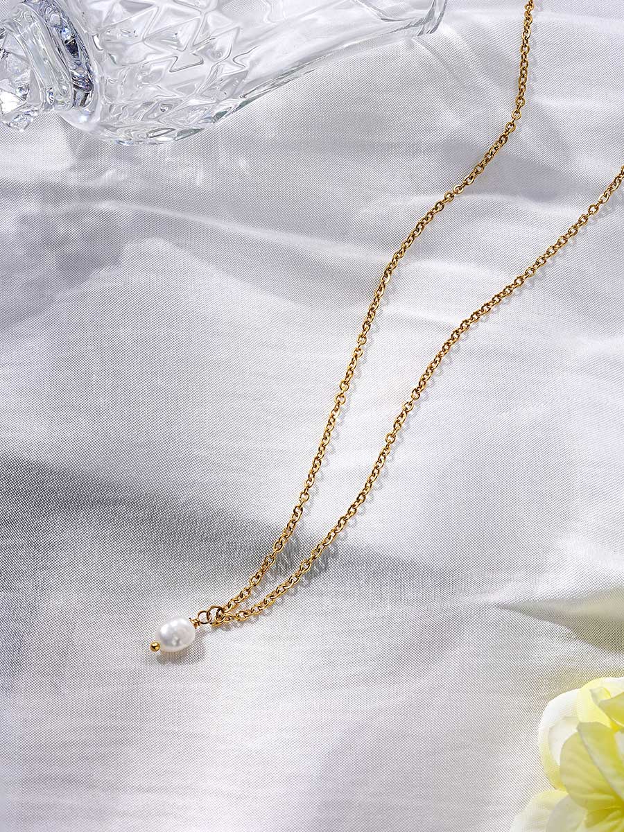 Simple Pearl Pendant Kette