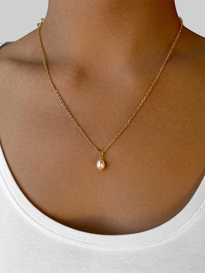 Simple Pearl Pendant Kette