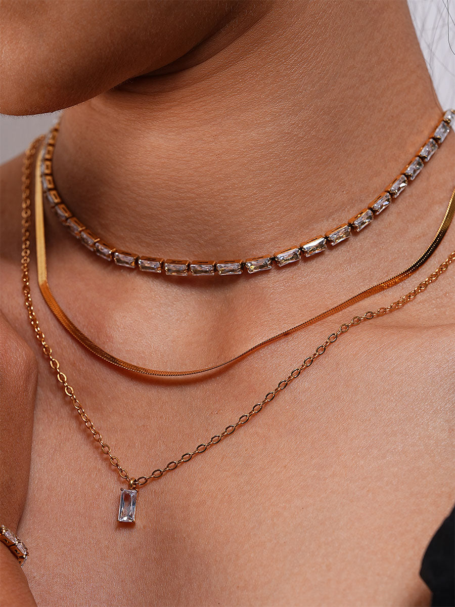 Rectangle Shining Kette