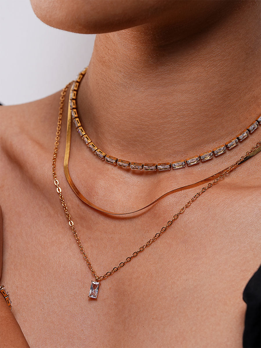 Rectangle Shining Kette