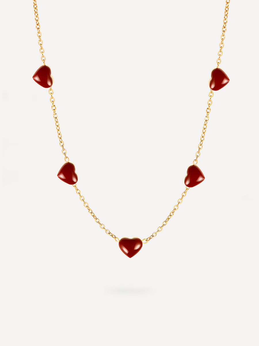 Red heart Kette