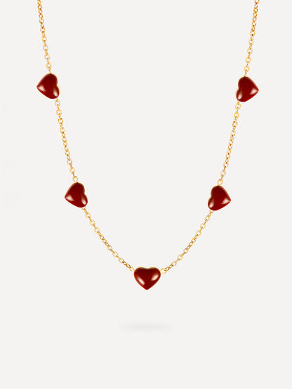 Red heart Kette