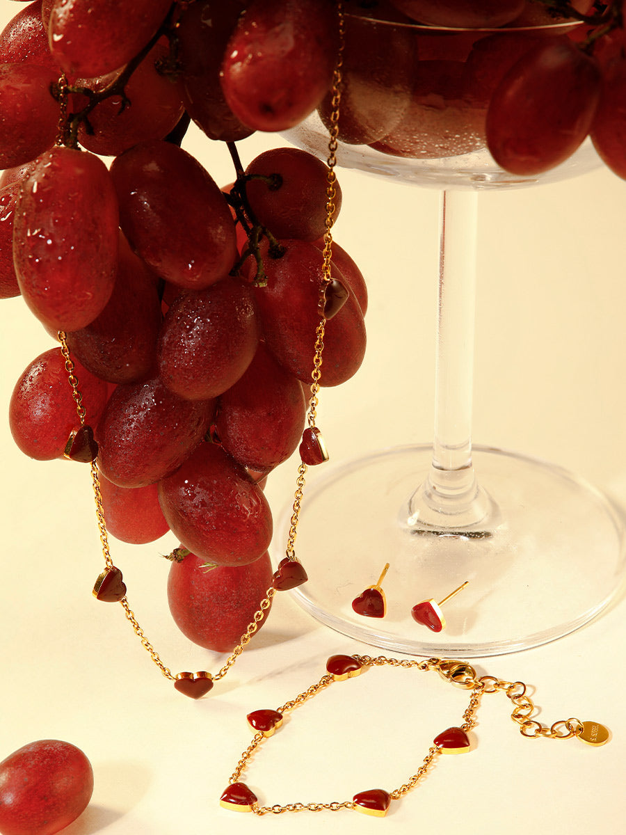 Red heart Kette