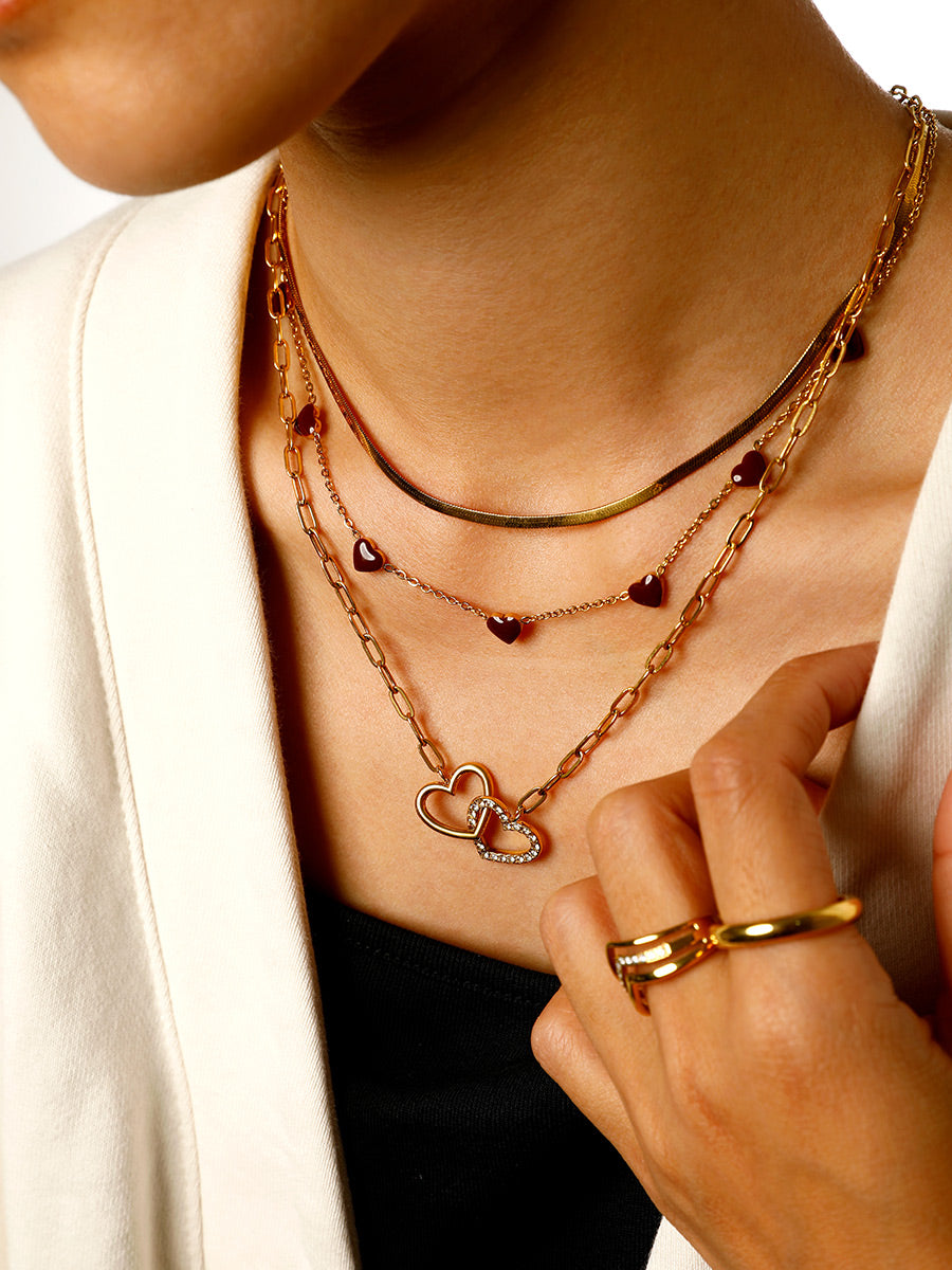 Red heart Kette