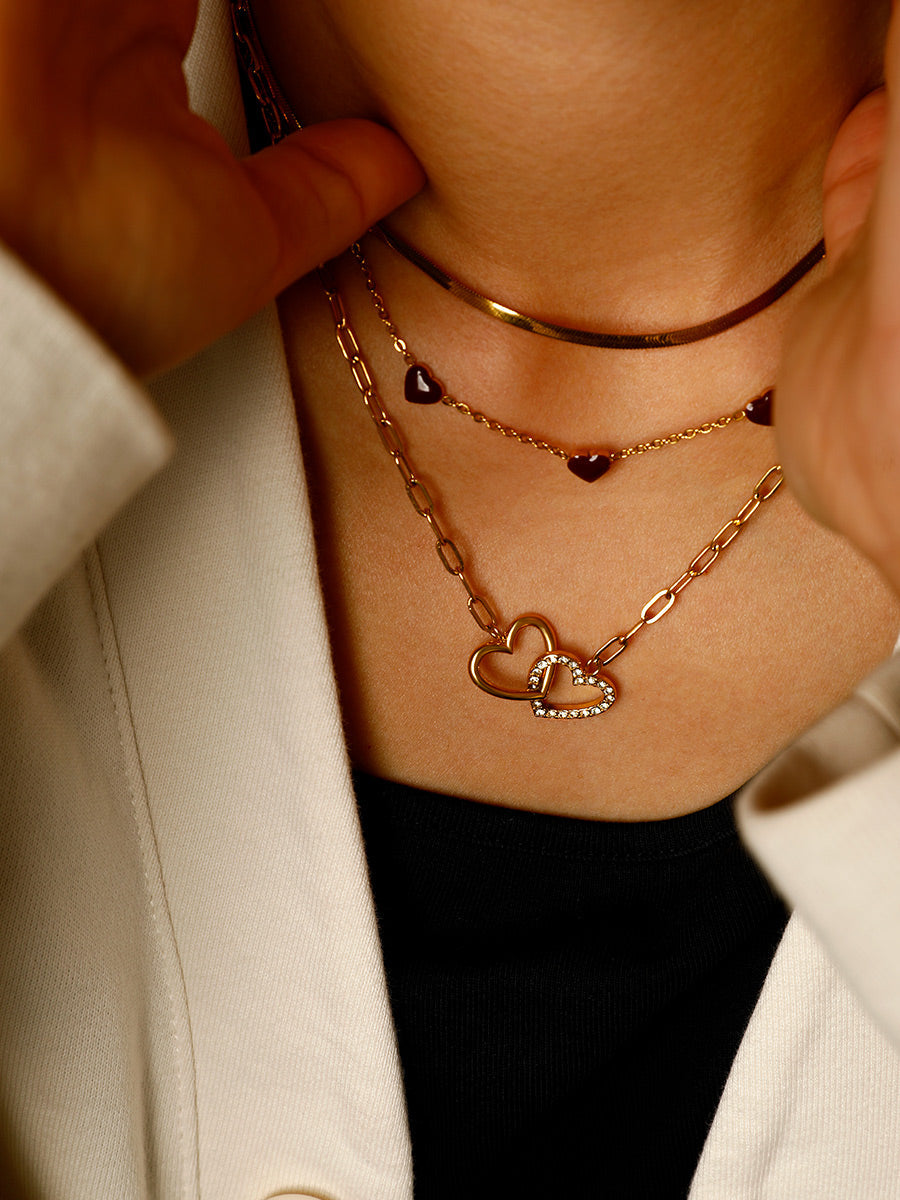 Red heart Kette