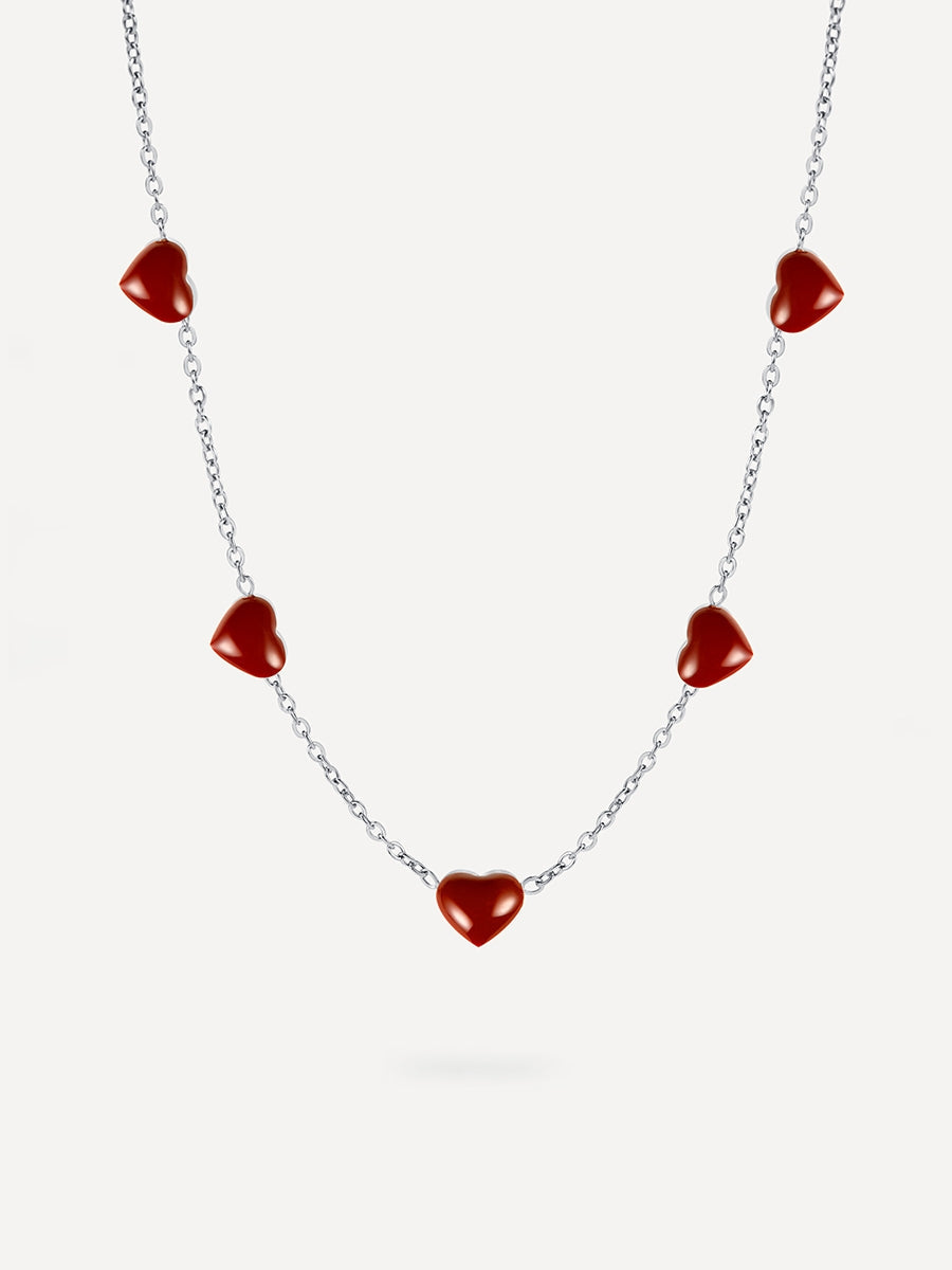 Red heart Kette