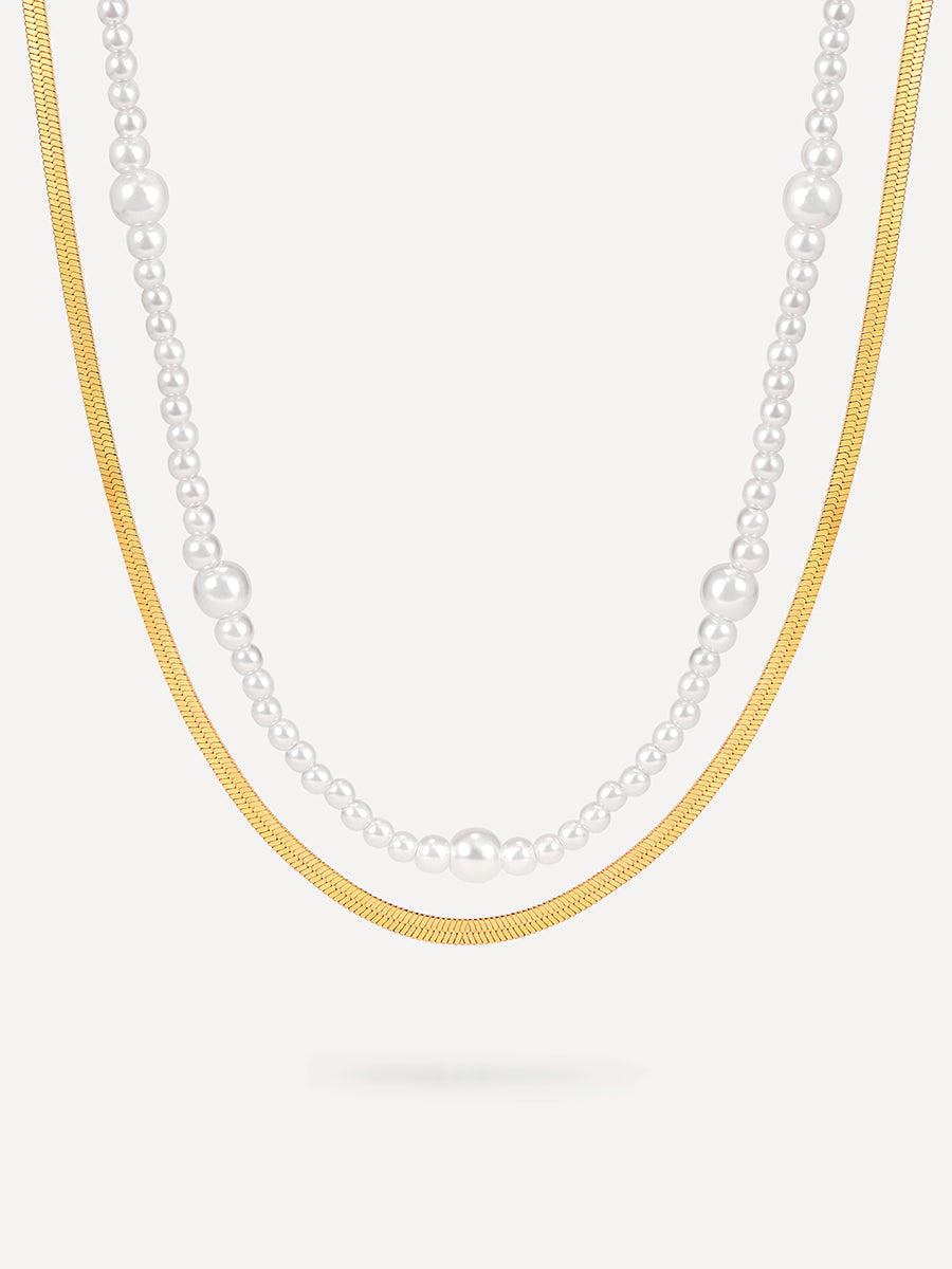 Enchanting Pearl Layered Kette