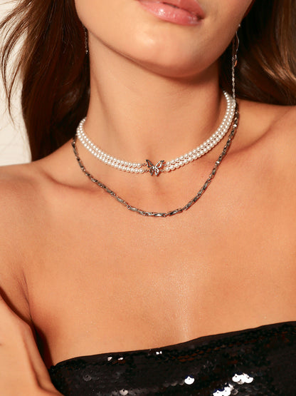 Butterfly Pearl Kette
