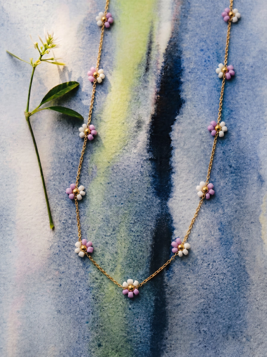 Blossom Moment Purple-white Kette
