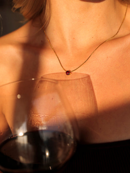 Crystal Delight Dark Red Kette