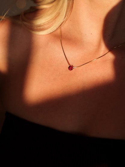 Crystal Delight Dark Red Kette
