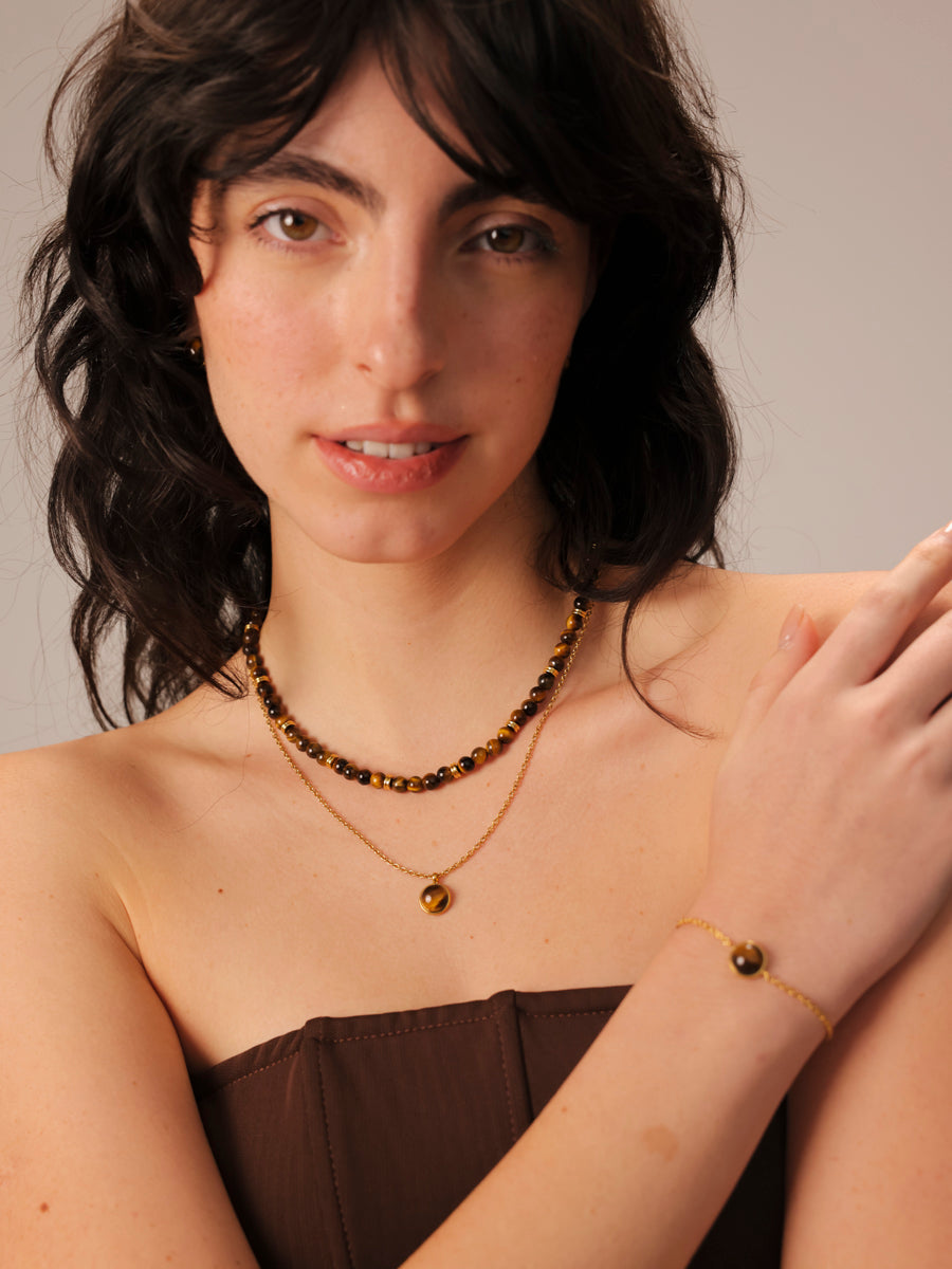 Wandering Wish Tiger's Eye Kette