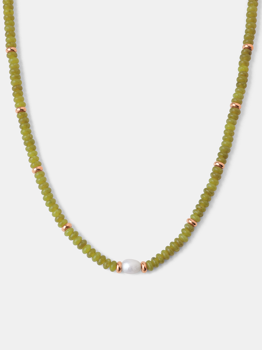 Pearl Dawn Dark Green Kette