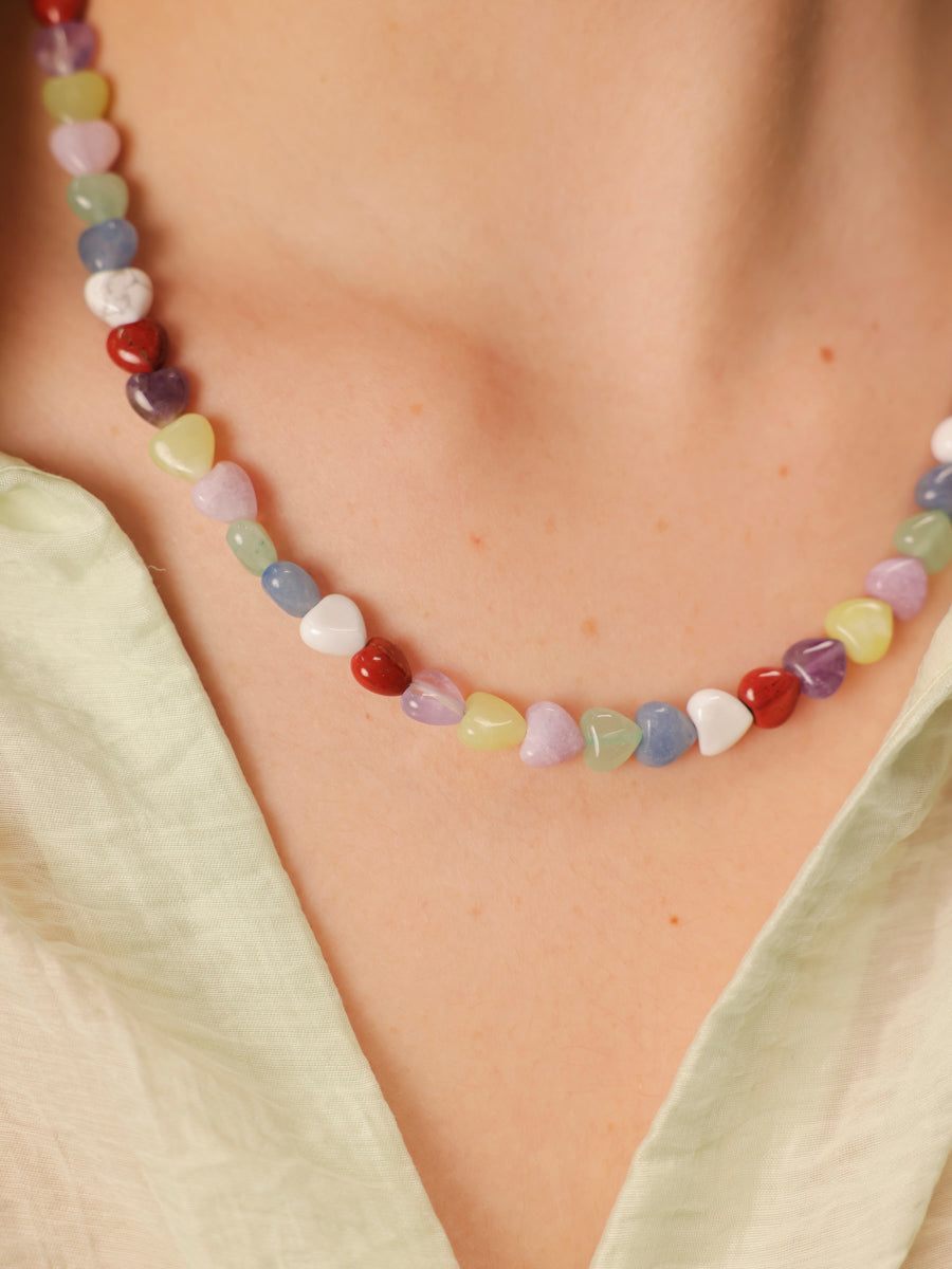 Rainbow Heart Kette