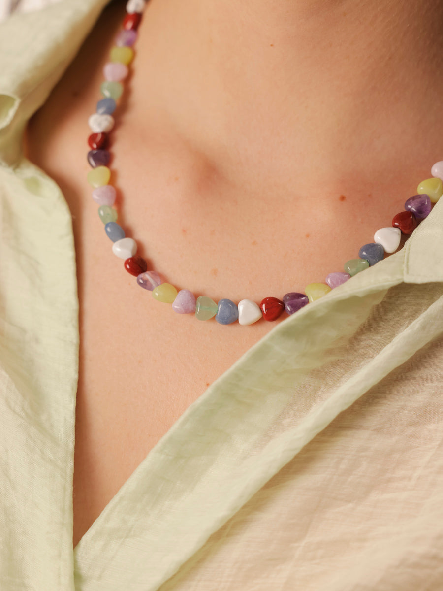 Rainbow Heart Kette