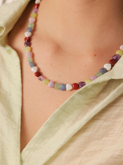 Rainbow Heart Kette