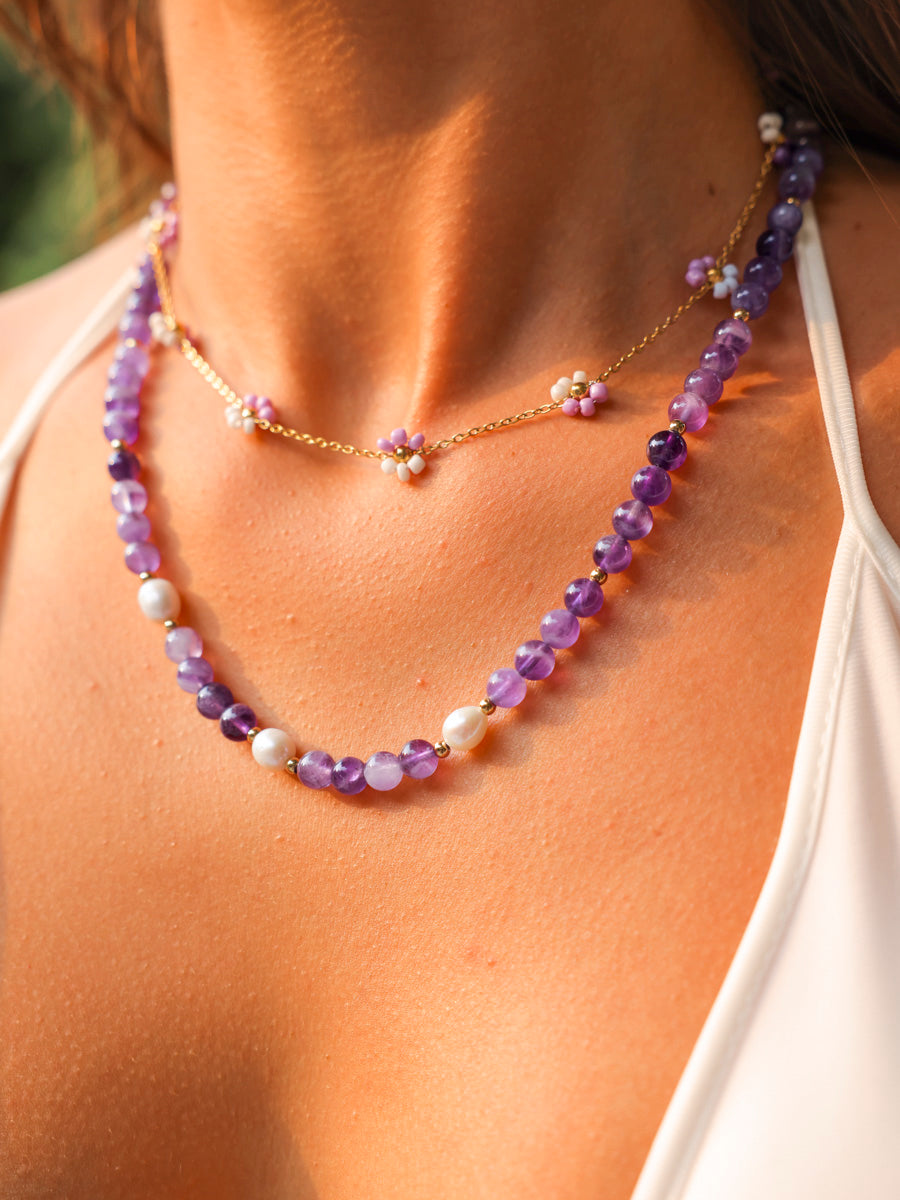 Dawn Pearl Purple Kette