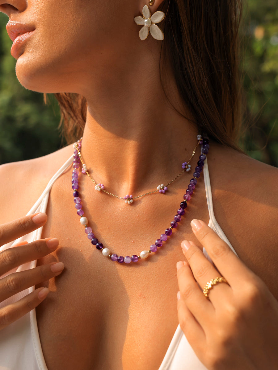 Dawn Pearl Purple Kette