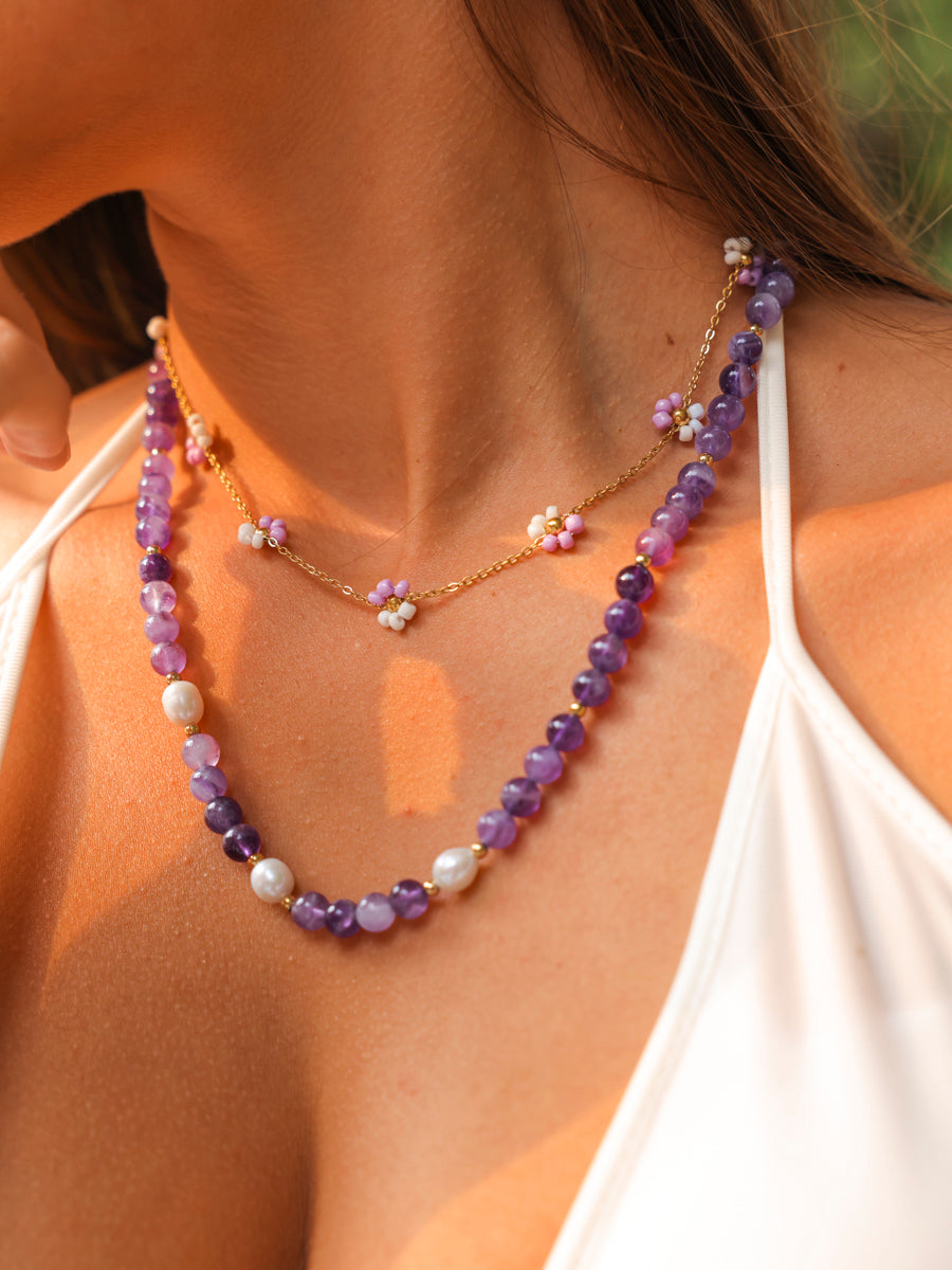 Dawn Pearl Purple Kette