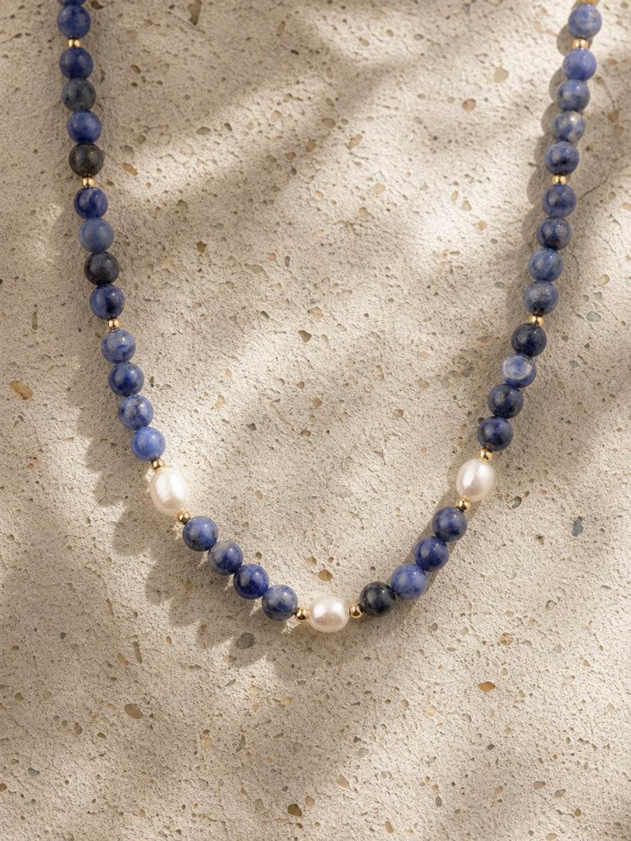 Dawn Pearl Dark Blue Kette