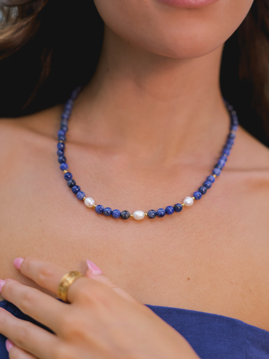 Dawn Pearl Dark Blue Kette