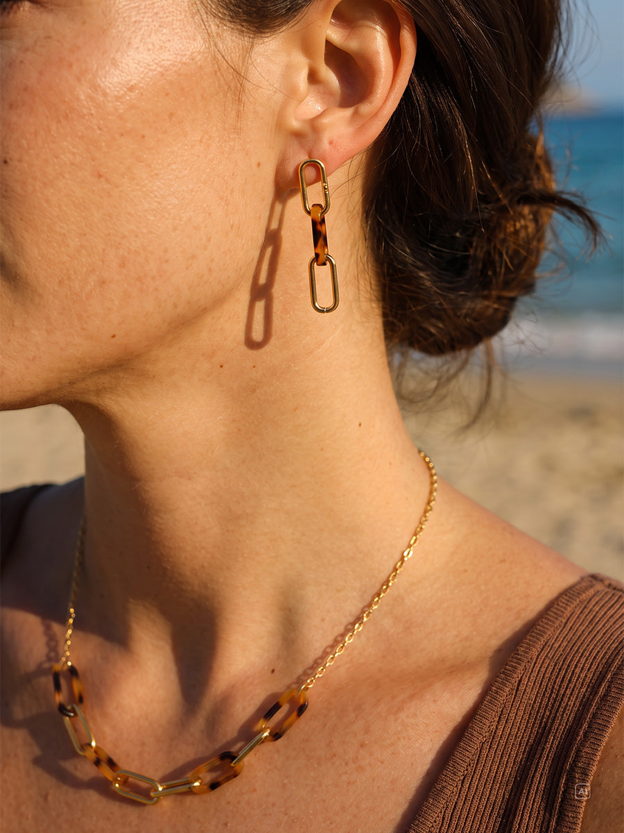 Amber Texture Kette