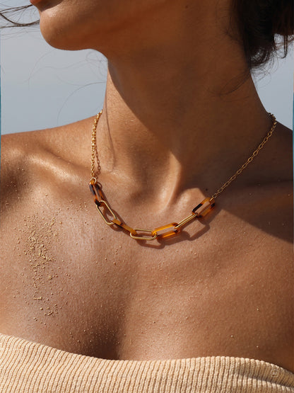 Amber Texture Kette
