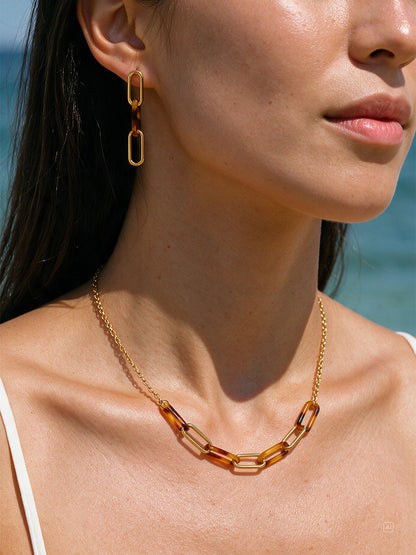 Amber Texture Kette