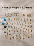 Large Hoops & Ohrring-Charms Bundle