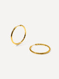 35MM TEXTURED HOOPS LARGE OHRRINGE
