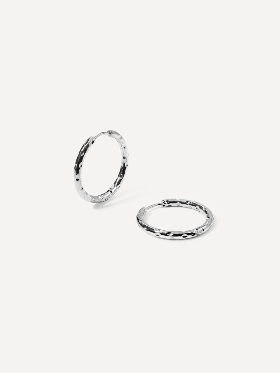 25MM TEXTURED HOOPS MEDIUM OHRRINGE